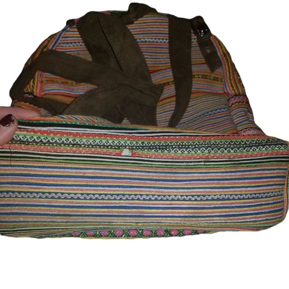 Boho💜Fold Over Backpack  - Picture 3 of 7